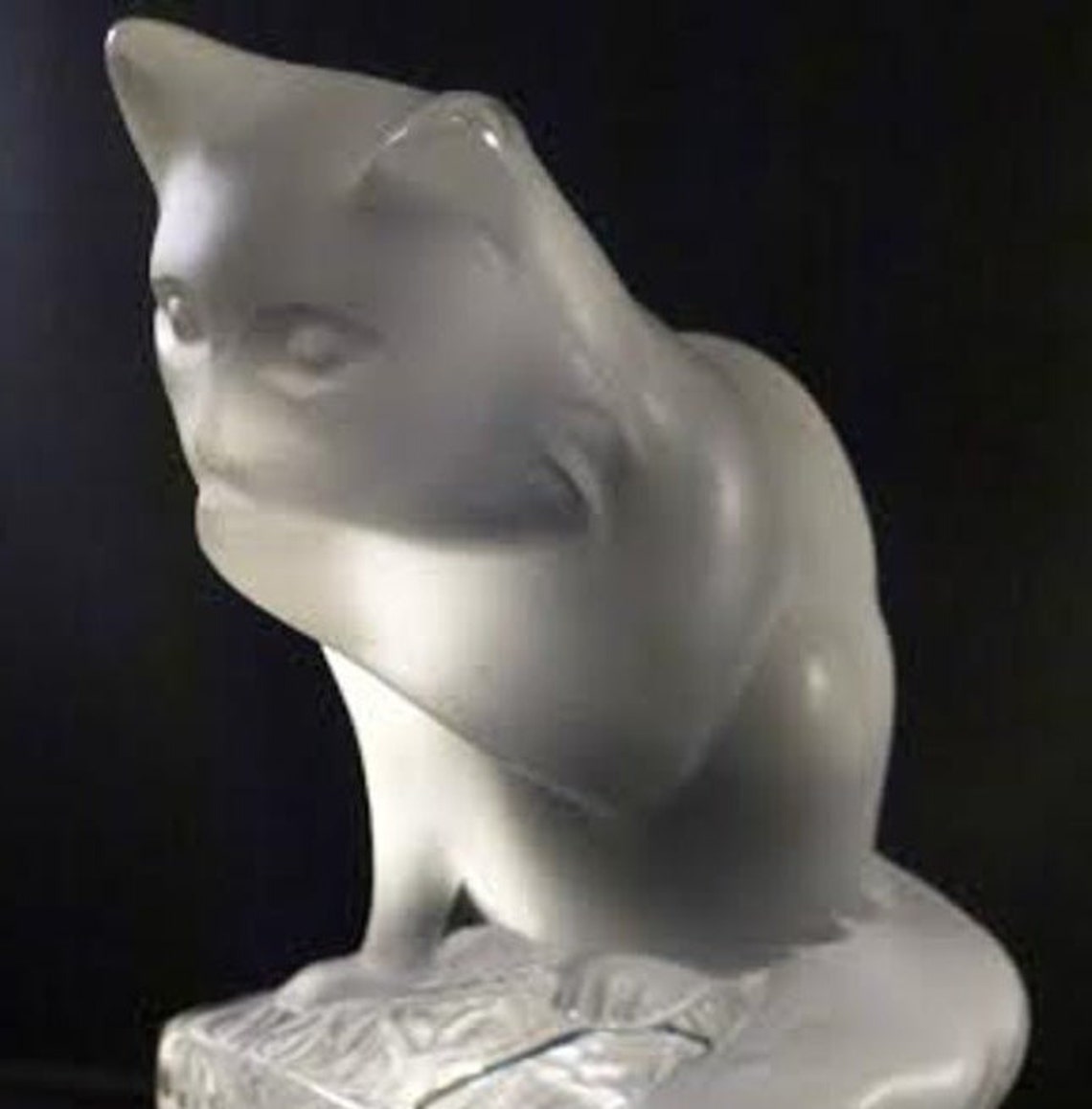 Lalique Grooming Cat Kitten Paper Weight Figurine 11677 Etsy Australia