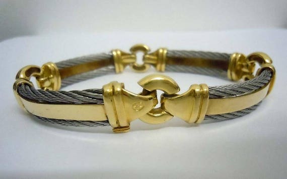 アクセサリー PHILIPPE CHARRIOL Wire bracelet NYJEWEL Philippe Charriol 18k Stainless Steel Diamond