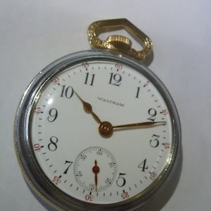 Rare 1904 Two Tone American Waltham Openface Grade 820 Pocket Watch 18s Breguet Hairspring Just Serviced