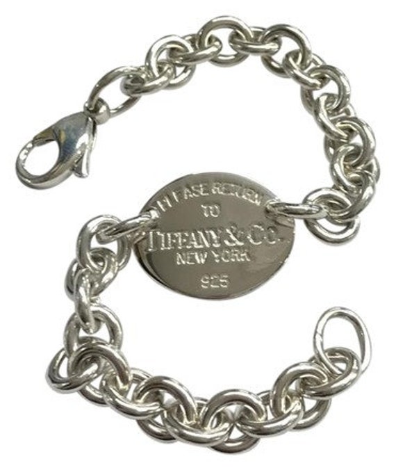 return to tiffany oval tag bracelet
