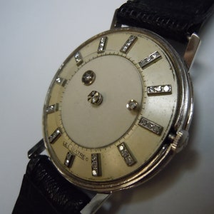Jaeger Le Coultre 14K Gold Diamond Galaxy Mystery Dial Wristwatch 14k Mens Watch Lecoultre