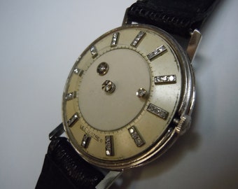 Jaeger Le Coultre 14K Gold Diamond Galaxy Mystery Dial Wristwatch 14k Mens Watch Lecoultre