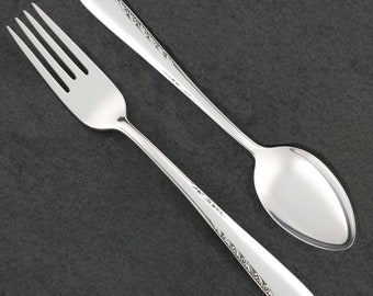 Reed & Barton Silver Blossom Silverplate Dinner Fork 7.5&quot; or Teaspoon 6.25&quot; Silverware Flatware