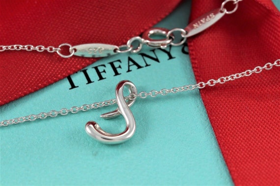 Tiffany And Co Sterling Silver Elsa Peretti Letter S Pendant - Tiffany Letter S Pendant Tiffany And Co Sterling Silver Elsa Peretti Letter S Pendant - Tiffany Letter S Pendant