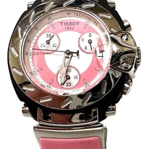 Ladies Tissot T-race Pink/silver Dial Pink Silicone Strap  display picture 3