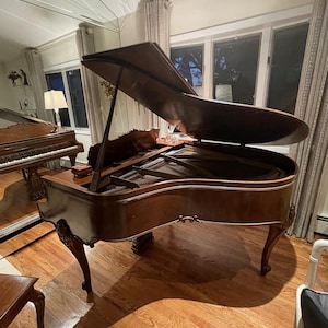 A Lovely Kranich & Bach Louis XV Style Mahogany Baby Grand Piano 5ft 7in.