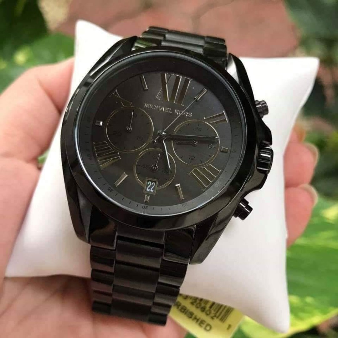 Michael Kors Mk5550 Bradshaw Black Ion Stainless Steel Unisex - Etsy