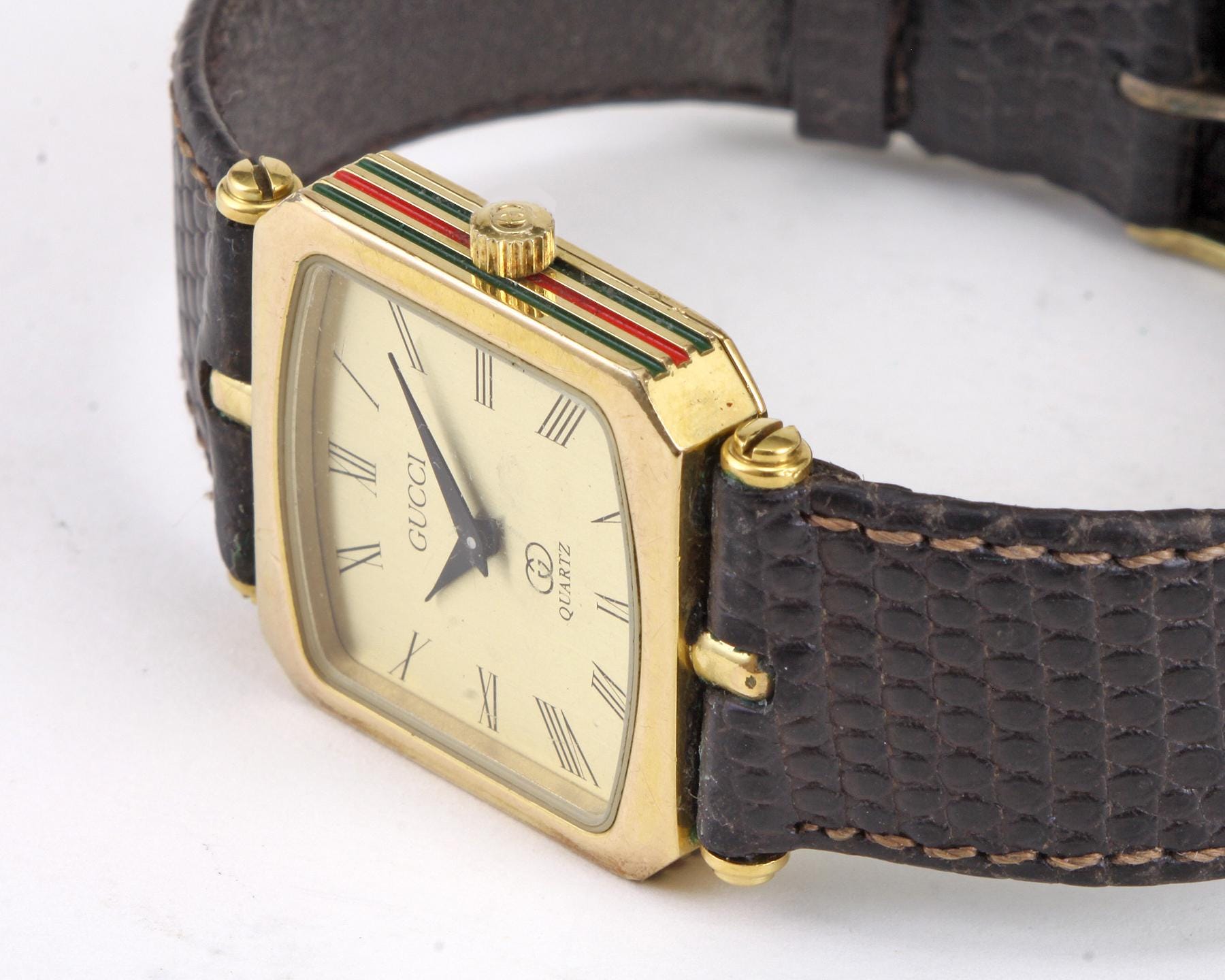 グッチ「シェリーライン」クォーツGPレディーススイス製25mmウォッチ