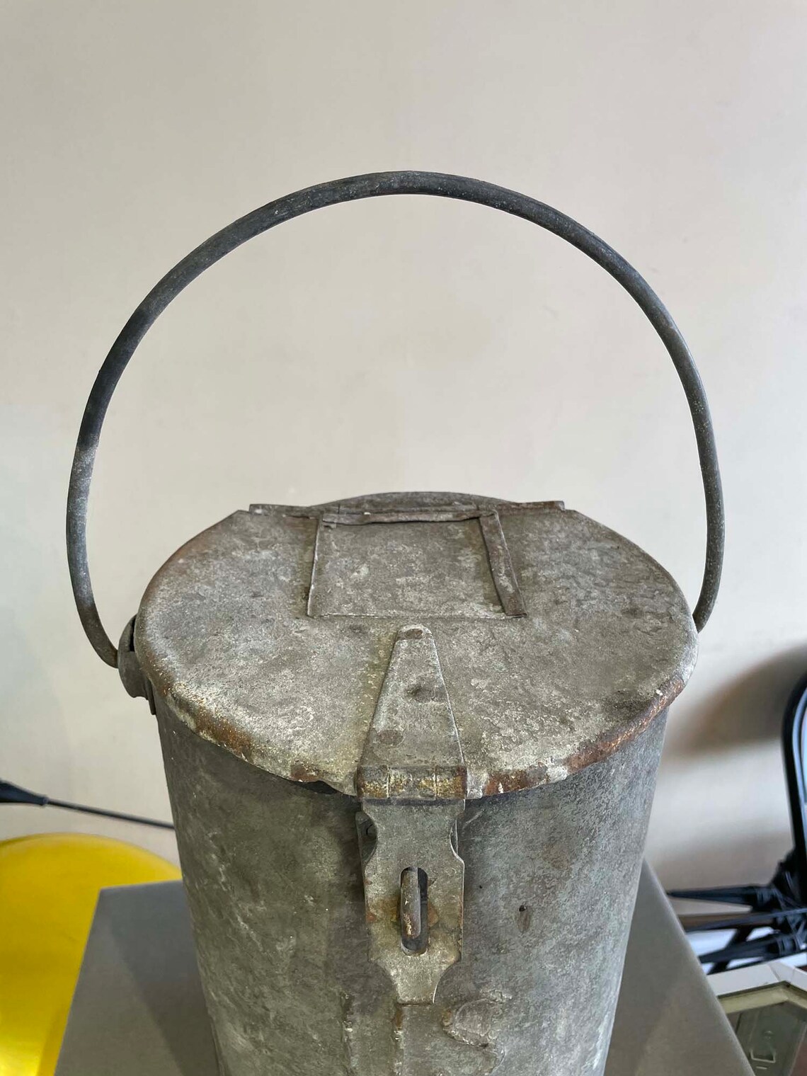 Antique U.S. Military Bucket Galvanized Civil War Era Pail, Box ...
