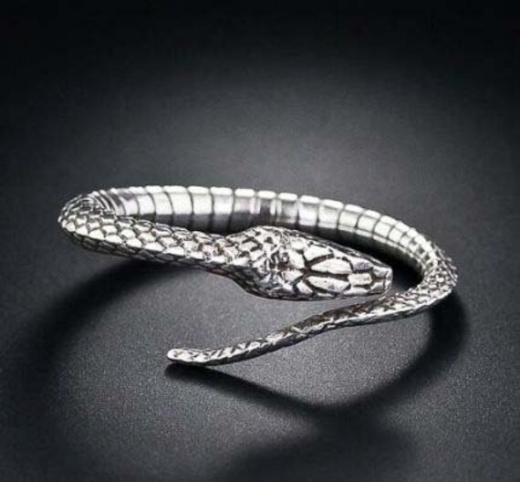 Rare Tiffany & Co. Sterling Silver Snake Scarf Ring V… Gem