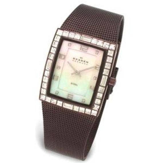 Ladies Skagen 527SMM Brown Steel Mother of Pearl Dial  display picture 2