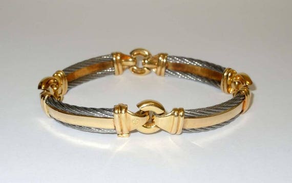 Philippe Charriol 18k Gold & Stainless Steel 10mm Cable