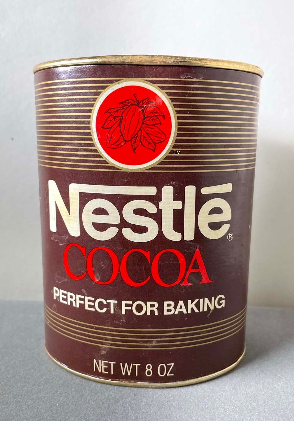Vintage 8oz Oval Nestle Cocoa Perfect for Baking Tin Can, Hot
