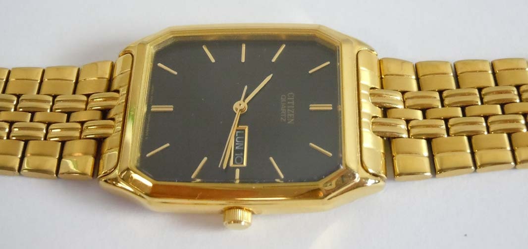 Mens Citizen Quartz GN-0-S 5 Gold Tone Stainless Steel Day | Etsy Norway