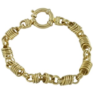 Ladies Interlocking Circles 14k Gold Estate Bracelet 18.6 Gram