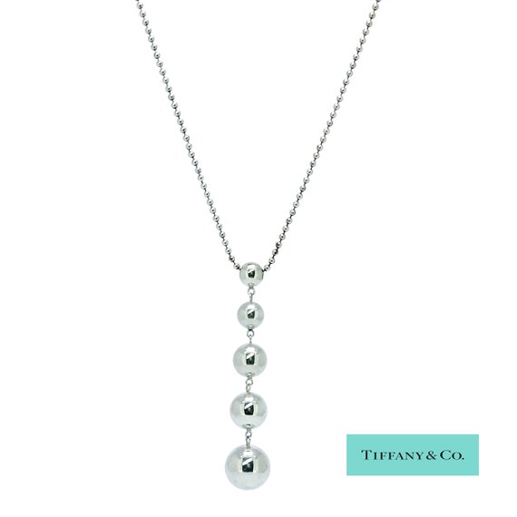 tiffany graduated ball necklace