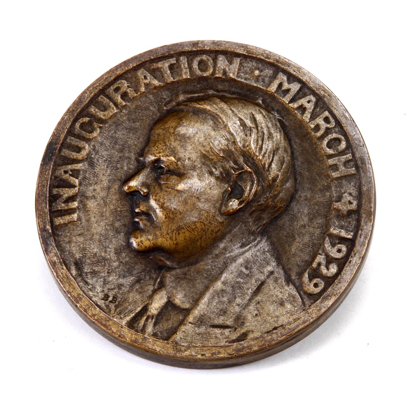 Rare High Grade 1929 Herbert Hoover Official Inaugural 70mm Bronze