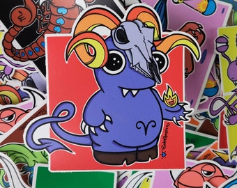 ARIES Zodiac STICKERS 4" Die-Cut Vinyl Stickers by PonderMonster