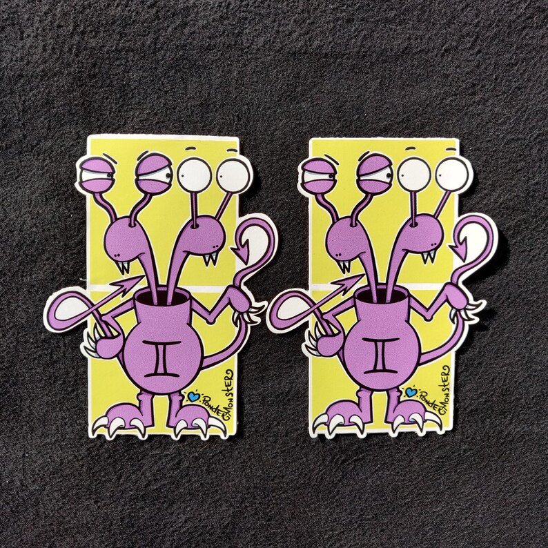 GEMINI Zodiac STICKERS 4" Die-Cut Vinyl Stickers by PonderMonster image 4