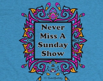 Missa aldrig en söndagsshow - T-shirt från PonderMonster - Unisex tri-blend-t-shirt med rund hals