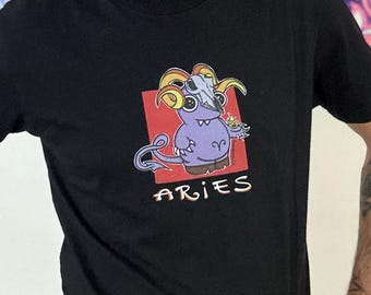 Aries Zodiac T-Shirt - by PonderMonster