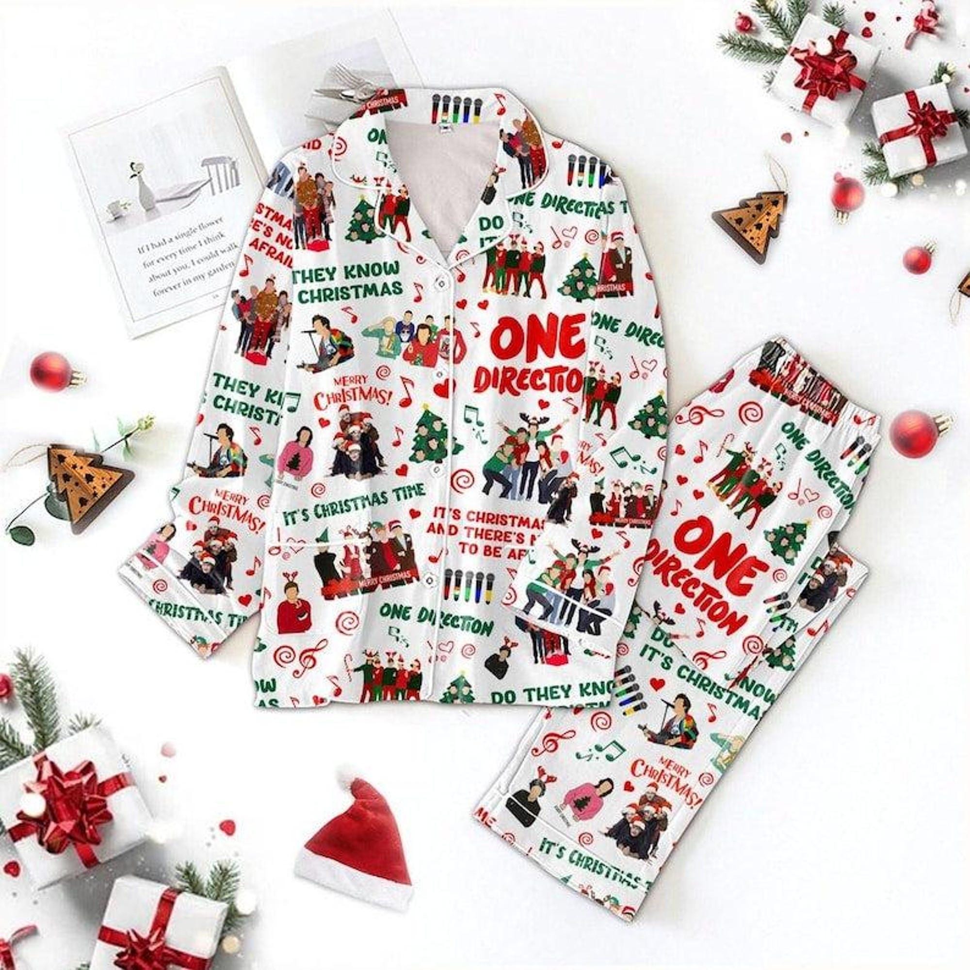 One D.irection Christmas Satin Pajamas World Tour Band Satin Pajamas 1D Tour Christmas Satin Pajamas Music Lover Gifts Etsy Canada