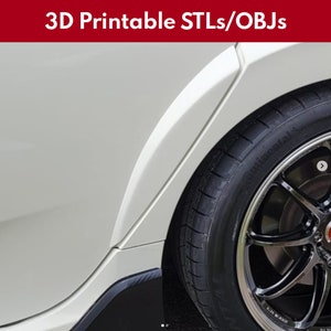 FK8 Rear Door Flare Finisher (3d printable STL) Mugen RC20GT style - JMJR FK8 Civic Type R - printable on Bambu Lab P1/X1