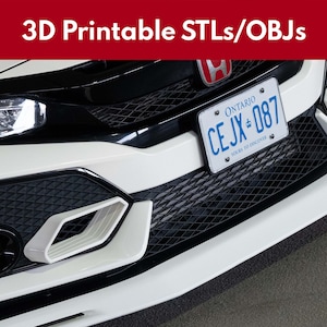 FK8 "Gundam" Intake Kit - 2017-2019 Zenki front end (3D printable STLs) -JMJR FK8 Civic Type R - printable on Bambu Lab P1/X1