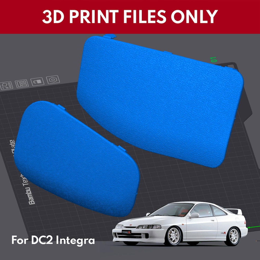DC2 Integra Interior - Rear Strut Tower Top Covers (.STL Files for