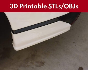FK8 Rear Spat v1 (3D print STLs) - JMJR FK8 Civic Type R - Printable on Bambu Lab P1/X1/A1