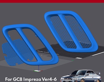 22B Style Hood Vent for GC8/GF8 Impreza 2.5rs / WRX STI version 4-6 98-01 Impreza (3d print files, print yourself)