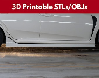 FK8 Sideskirt V1 (3D printable files) -JMJR FK8 Civic Type R - Printable on printers as small as Bambu Lab P1/X1/A1