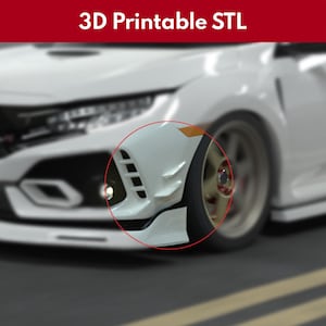 Könnte beinhalten: Ein weißes Auto mit einer schwarz-weißen Frontstoßstange und einem schwarz-weißen Seitenschweller. Das Auto hat eine schwarz-weiße Frontstoßstange und einen schwarz-weißen Seitenschweller. Das Auto ist in Bewegung und die Räder sind verschwommen.