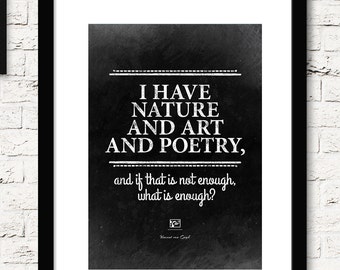 Vincent van Gogh quote print. Life is beautiful. Inspirational print. Motivational Poster. Printable wall decor. Digital poster.