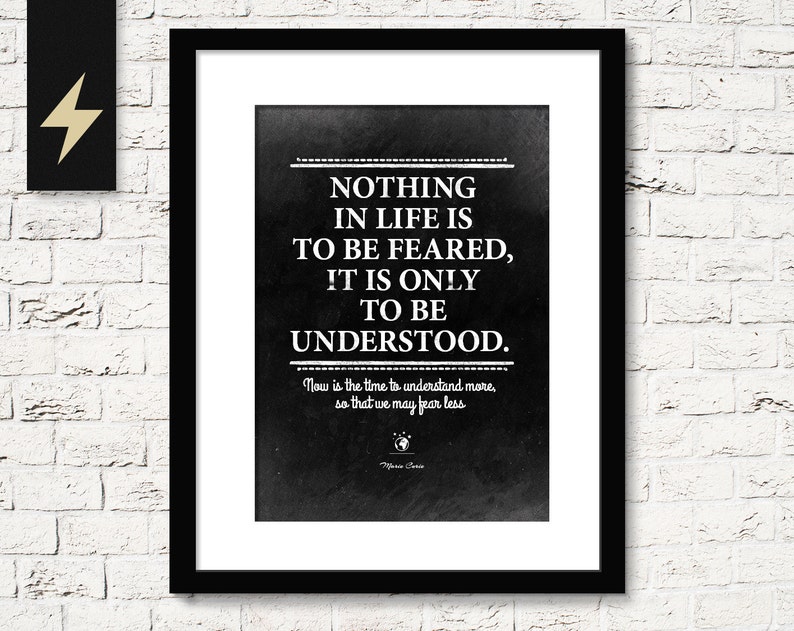 Download Inspirational quote. Nothing in life is to be feared Marie ...