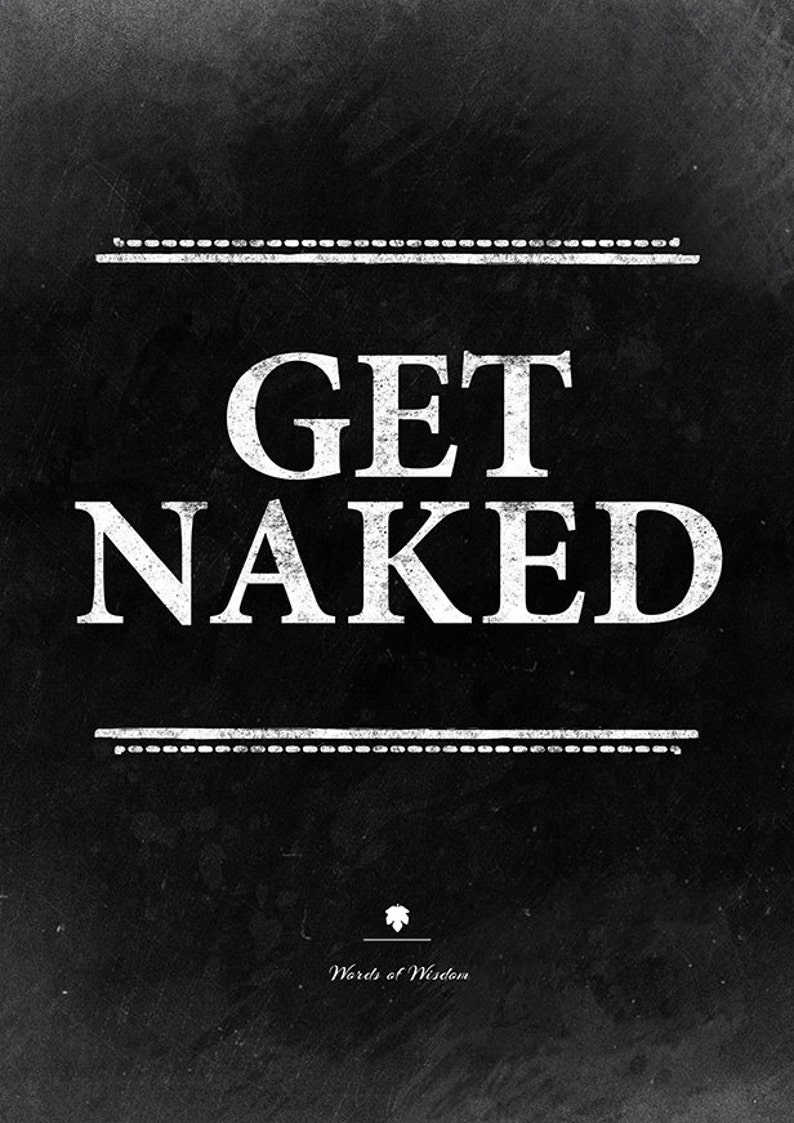 Get Naked Bathroom Decor Bedroom Decor Naughty Wall Art Etsy