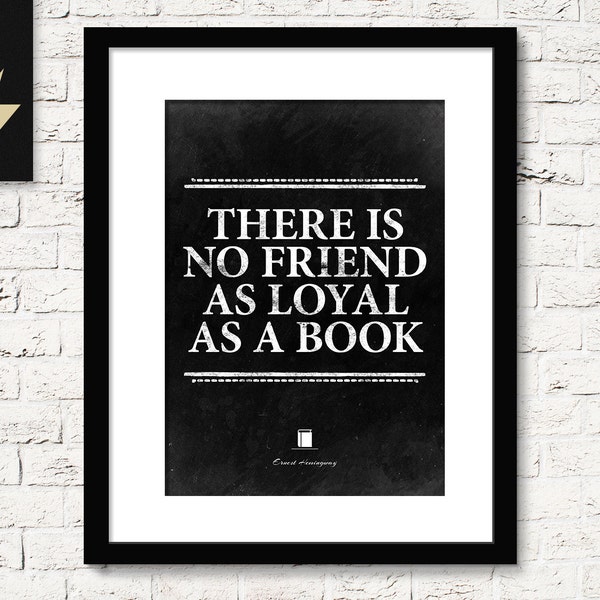 Ernest Hemingway Zitat Druck. Buchliebhaber Geschenk. Leseplakat. Bibliothek Poster. Sprüche für die Wand. Hausbibliothek Dekor. Inspirierende Poster zum Download