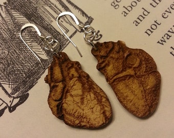 Laser Cut Anatomical Heart Earrings - Chemistry Earrings - Biology Earrings - Nerdy Gift for Her