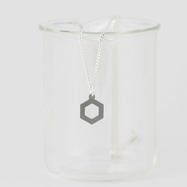 Handmade Benzene Molecule Necklace - Chemistry Necklace - Nerdy Gifts for Her