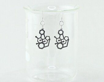 Strychnine Poison Molecule Earrings