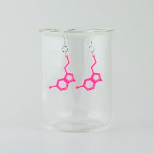 Handmade Serotonin Molecule Earrings Chemistry Earrings Nerdy Gift for Her image 2