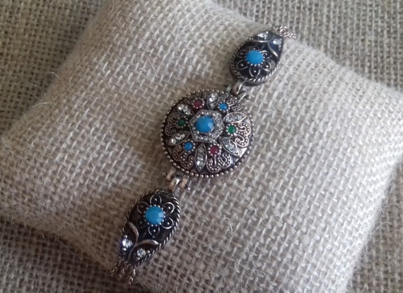 Vintage Antiques Multi color Crystals Byzantium Or