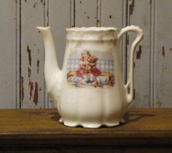 Antique Germany Child's Tea Set Piece With Girls and Bears Etsy