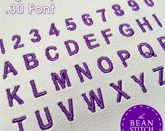 MINI FONTS Embroidery Machine Font Download Design File - Mini Font Set of 3 for SnapBean Bag Tag Designs
