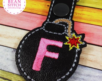 F Bomb - Two Sizes and BONUS Multis!  Embroidery Machine Download Design File