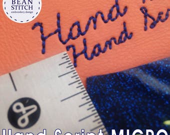 Embroidery Machine Download Design File - Hand Script MICRO FONT!!! Three Sizes included!  Mini Font Small Font Micro Font
