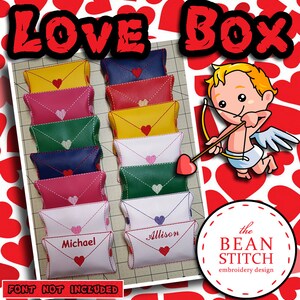 Embroidery Machine Download Design File - Envelope Love StitchBox - FOUR Sizes INCLUDED!!!