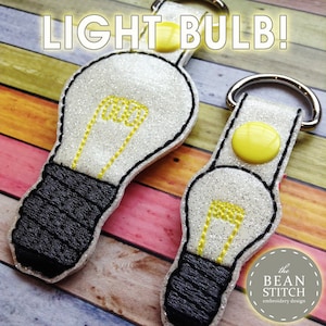 Machine Embroidery Design Download. Light Bulb - 4 Styles and 2 Sizes INCLUDED!  BONUS Multis!!!