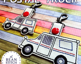 Embroidery Machine Download Design File - Postal Truck - TWO Sizes INCLUDED!!! BONUS Multis!