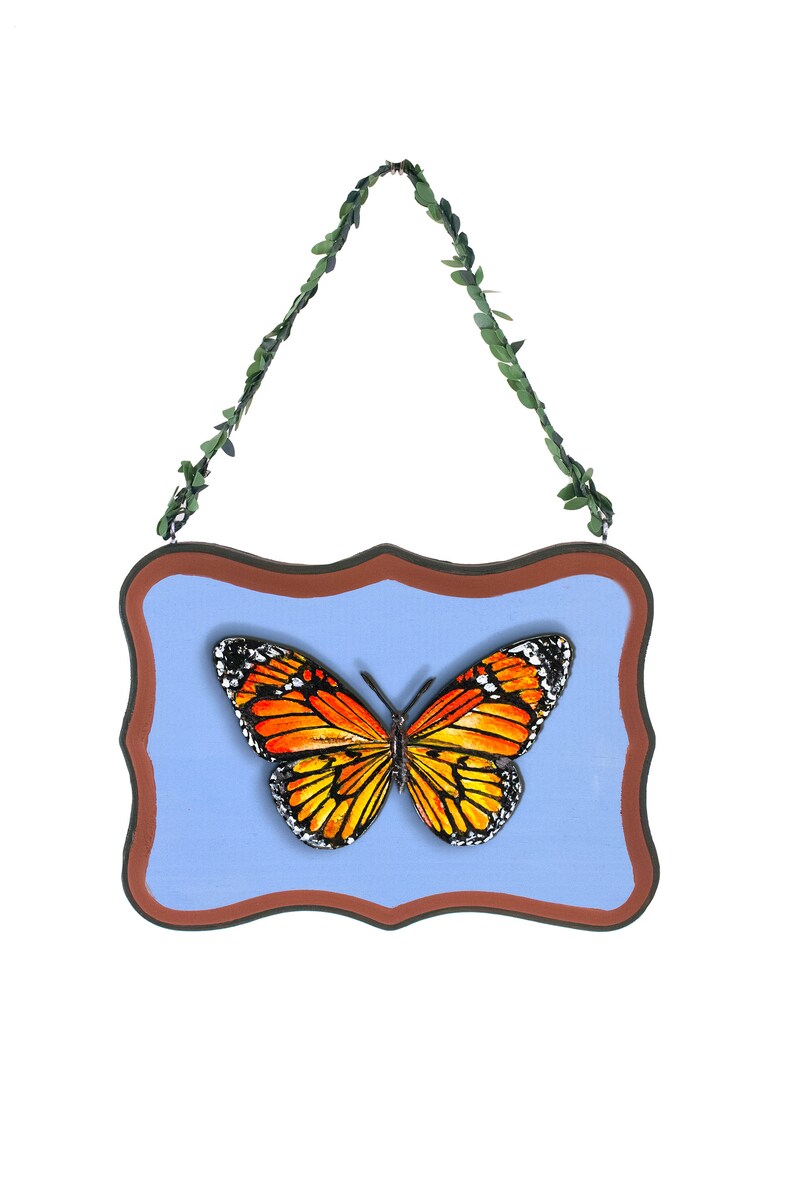Butterfly Wall Art / Nursery Decor / Watercolor Monarch Blue Etsy